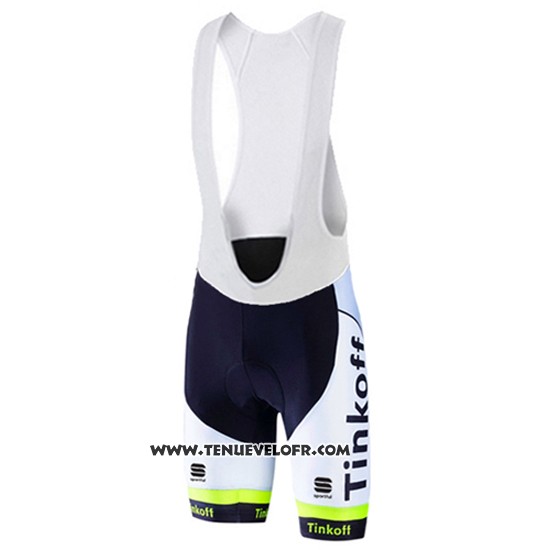 2016 Maillot Ciclismo Tinkoff Vert et Noir Manches Courtes et Cuissard